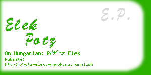 elek potz business card